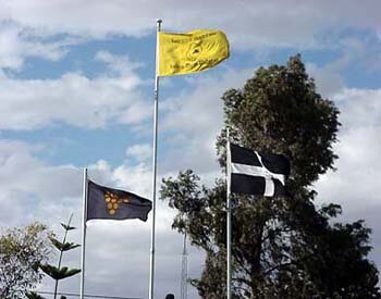 flags fly to celebrate Kernewek Lowender