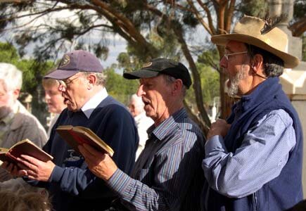 the Grand Bard joins in the Sankey hymn-singing